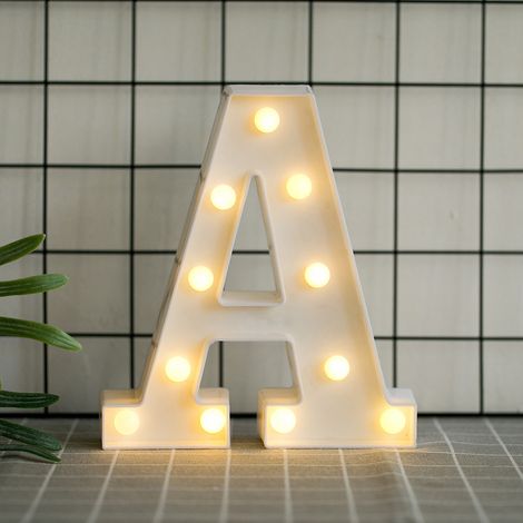 Led-alphabetbuchstaben Mit Warmweißem Licht Für Innendekoration, Partys, Bars, Hochzeiten Oder Festivals (a)