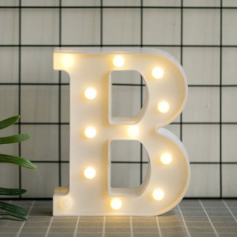 Led-alphabetbuchstaben Mit Warmweißem Licht Für Innendekoration, Partys, Bars, Hochzeiten Oder Festivals (b)