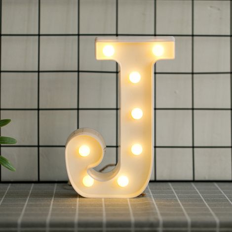 Led-buchstaben Mit Warmweißem Licht Für Innendekoration, Partys, Bars, Hochzeiten Oder Festivals (j)
