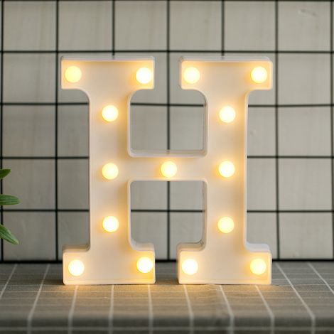 Led-alphabetbuchstaben Mit Warmweißem Licht Für Innendekoration, Partys, Bars, Hochzeiten Oder Festivals (h)