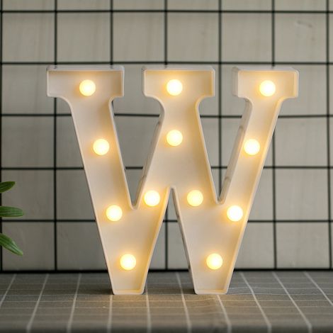 Led-alphabetbuchstaben Mit Warmweißem Licht Für Innendekoration, Party, Bar, Hochzeit Oder Festival (w)