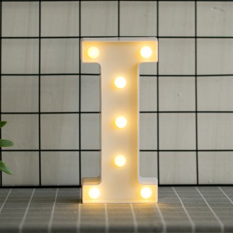 Led-alphabetbuchstaben Mit Warmweißem Licht Für Innendekoration, Partys, Bars, Hochzeiten Oder Festivals (i)