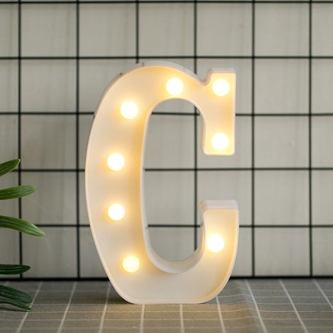 Led-alphabetbuchstaben Mit Warmweißem Licht Zur Innendekoration, Für Partys, Bars, Hochzeiten Oder Festivals