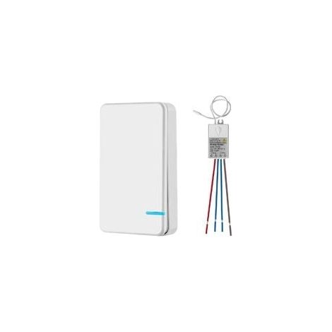 Mini-funkschalter Mit Mini-empfänger - Funkschalter - Für Den Außenbereich - 400 M - 40 M - Rf-fernbedienung 433 Mhz - Led-lampe Ip54 - Dampfschutz