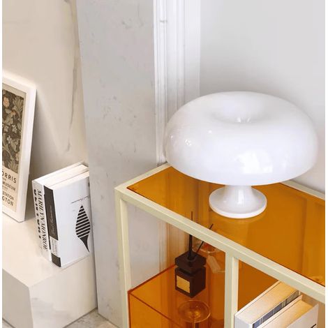 Champignon Tischlampe - Modern Einfach Nordisch - Schlafzimmer Nachttisch Atmosphäre Leselampe Schreibtischlampe - Weiß - Steckertyp