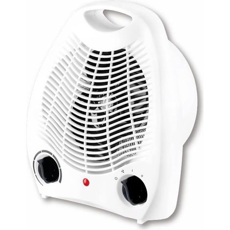 Elektrischer Heizlüfter, Elektrische Heizung, 1000 W / 2000 W, Warmluft-konvektor Mit Zwei Leistungsstufen, Intuitiver Knopf, Leise, Tragbar