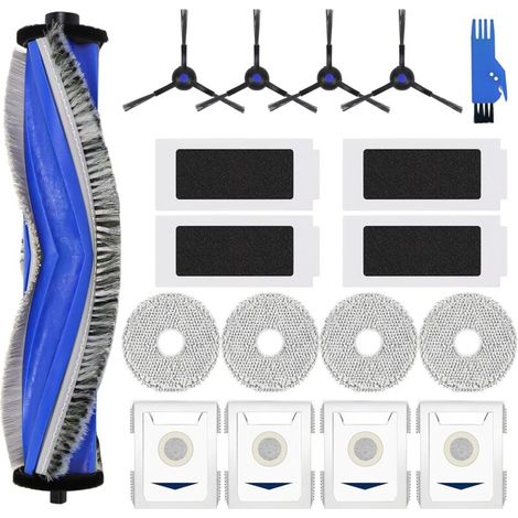 T30 Ersatzteile Für Ecovacs Deebot T30 Pro Omni / T30 Omni Saugroboter, 1 Hauptbürste, 4 Filter, 4 Seitenbürsten, 4 Wischmopps, 4 Antibakterielle Staubbeutel