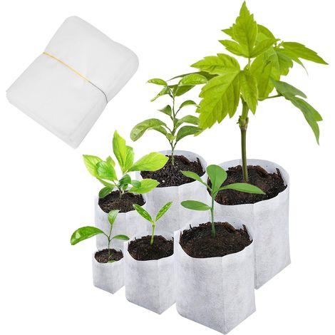 600 Biologisch Abbaubare Anzuchtbeutel, 6 Größen Von Pflanzsäcken Aus Vliesstoff Für Kartoffeln, Tomaten Und Gartenpflanzen