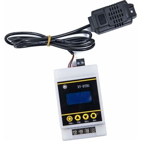 10a Digitalanzeige Thermostat Temperatur- Und Feuchtigkeitsregler Mit Lcd-anzeige, Din-schienenmontage, Dual-kanal-relaismodul Mit Sensor - Liaiki