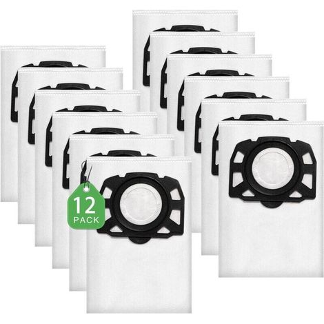 Satz Mit 12 Staubsaugerbeuteln Aus Vliesstoff Für Kärcher Wd4, Wd5, Wd6 Kfi 487
