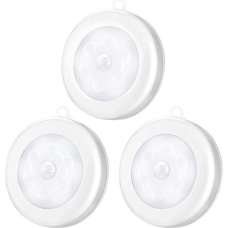 Nachtlichter Mit Bewegungsmelder, 3er-pack Kabellose Led-nachtlichter Batteriebetrieben Für Schlafzimmer, Wohnzimmer, Garage, Badezimmer