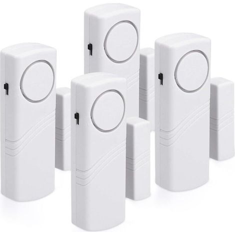 Tür- Und Fensteralarm - 4er-pack Kabelloser Einbruchschutzalarm - Haussicherheit Gegen Einbruch - Magnetbetrieb