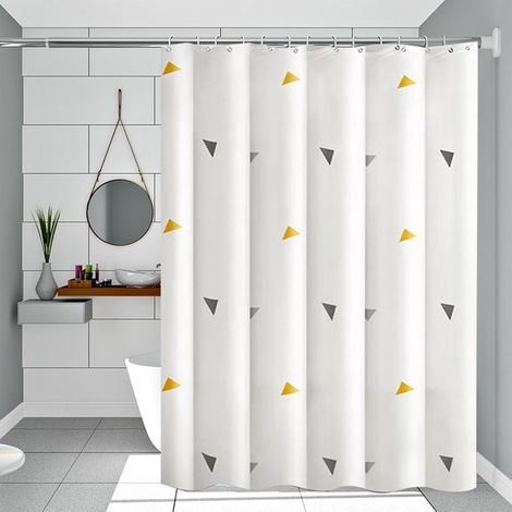 Transparenter, Schimmelresistenter Und Wasserdichter Duschvorhang 180 X 200 Cm Weißer Duschvorhang Mit Ösen Schimmelresistentes Bad-design