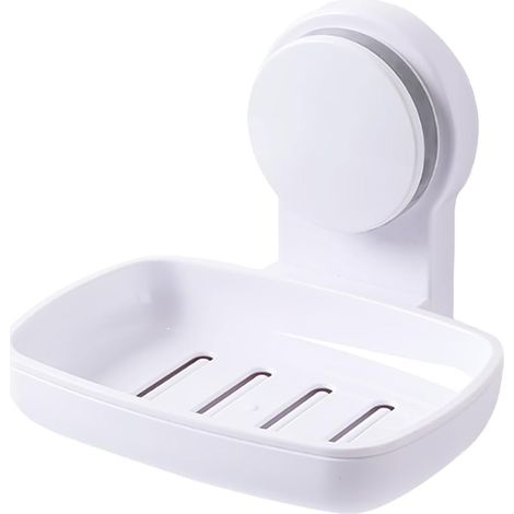 Bohrfreie Seifenschale, Saugnapf, Badezimmer-seifenschale, Dusch-seifenschale Mit Abfluss, Abnehmbare Kunststoff-seifenschale Mit Abfluss