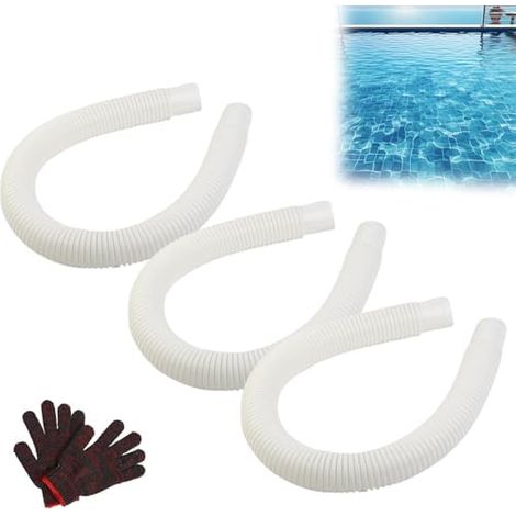 Skimmer-schlauch - 40 Mm Poolschlauch - Flexibler Ersatzschlauch Für Pool-skimmer, Effiziente Absaugung Und Schnelle Installation, 76 Cm (3 Stück)