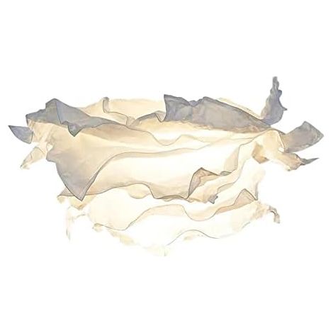 Papierschirm Für Hängelampe - Weiße Blume - Dekoration L