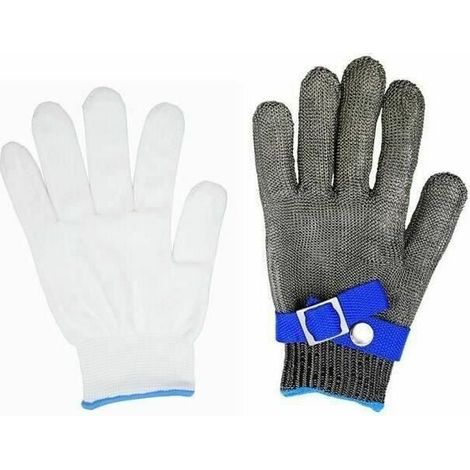 Hochleistungs-schnittschutzhandschuh Aus Edelstahl-kettenhemd, Schutzklasse 5, Größe (kein Paar)