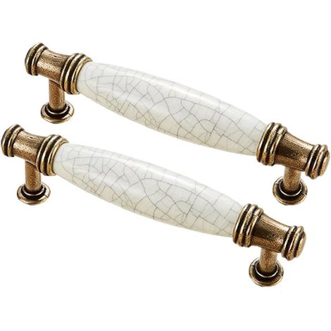 Antike Griffe, Vintage-schrankknöpfe, 2 Stück Keramik Für Schubladenkommode, Vintage-schubladengriffe Für Küchenschrank, Schlafzimmer-kommodenschublade
