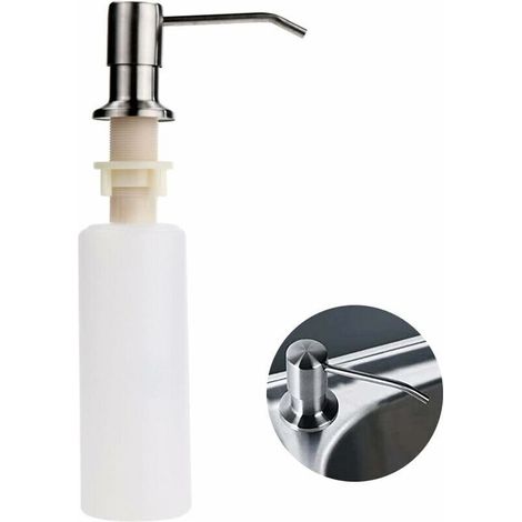 Edelstahl-spender Für Spülbecken In Der Küche, Eingebauter Seifenspender Für Die Küche, Nachfüllbarer Waschmittelspender Für Das Küchenspülbecken-set