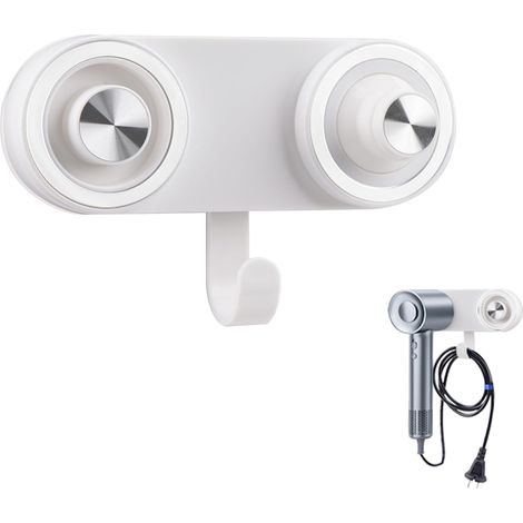 Wandhalterung Für Haartrockner, Magnetische Hochgeschwindigkeits-halterung Mit Magnetischem Aufsatz, Für Badezimmer Und Hotels (weiß)