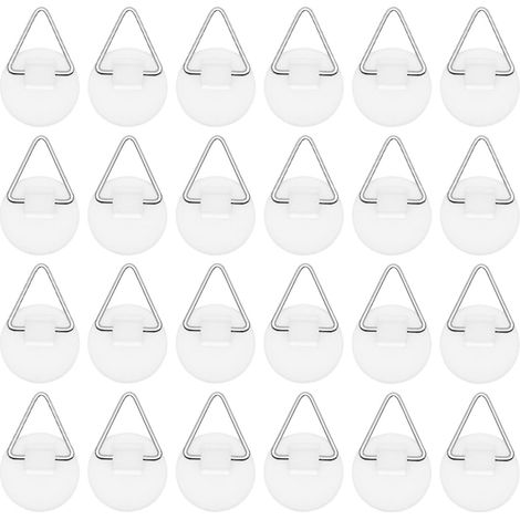 Set Aus 24 Unsichtbaren Klebehaken Für Bilderrahmen, Klebeträger Für Wandbilder, Gemälde Und Dekorative Kunst