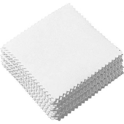 100 Stück Poliertücher Für Schmuck, Gelbe Rostschutz-polier- Und Reinigungstücher Für Perlen, Sterling-silber, Gold, Platin Und Silber (weiß)