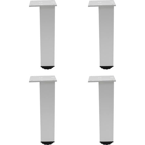 Quadratische Möbelbeine, Weiß, 6,8-15 Cm, 4 Verstellbare Beine Aus Aluminiumlegierung, Sofabeine.