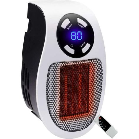 500 Watt Keramik-heizlüfter, Mini-heizlüfter, Sparsame Tragbare Steckdosenheizung Mit Thermostat Und Timer