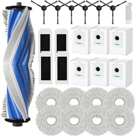 Ersatzteile Für Ecovacs Deebot T30s Pro/ T30s, Ersatzteil Mit 1 Hauptbürste, 8 Wischmopps, 6 Staubbeuteln, 6 Seitenbürsten, 4 Hepa-filtern