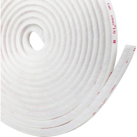 Selbstklebendes Bürstenband, Wind- Und Staubdicht, Für Schiebefenster Und -türen, 10 M X 9 Mm X 9 Mm, Weiß
