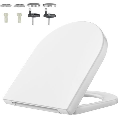 Universeller D-förmiger Toilettensitz Mit Antibakteriellem Nano-emaille, Ergonomisches Design Und Schnellabbausystem