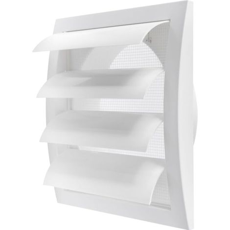 Weiße Lüftungshaube, 150 Mm, Mit Integriertem Insektenschutzgitter Und Flansch, Weiß, Gitterabdeckung Für Lüftungsöffnungen, Abdeckhaube Für Hvac-abluftkanal (190 X 190 Mm)