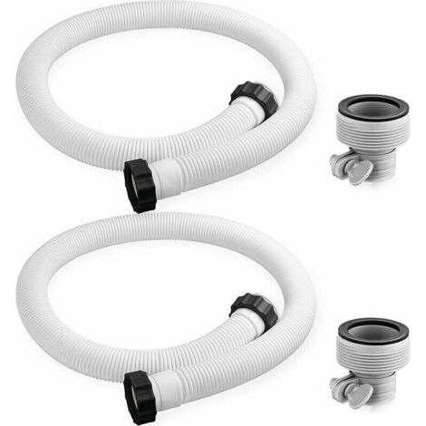 Für Intex Pool Schlauchadapter Ersatzschlauch Poolfilterpumpe Schlauchanschlüsse (2 Stück)