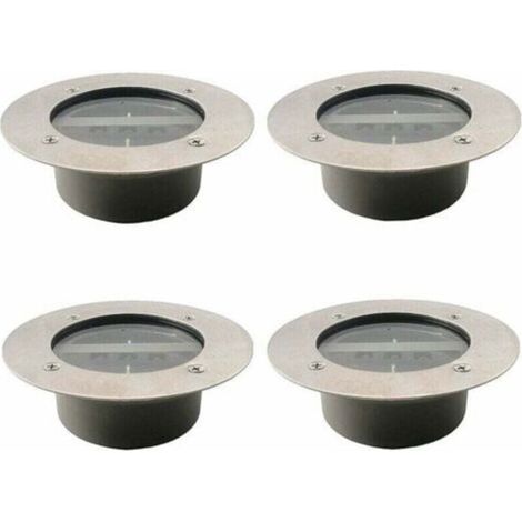4er-set Wasserdichte Ip65 3-led-solarstrahler Für Den Gartenrasen, Kaltweiß