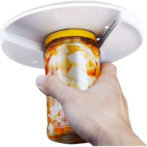 Unterschrank-glasöffner, Deckel- Und Kronenkorkenöffner, Für Ältere Menschen Und Personen Mit Schwachen Oder Arthritischen Händen, 18 Cm, Weiß