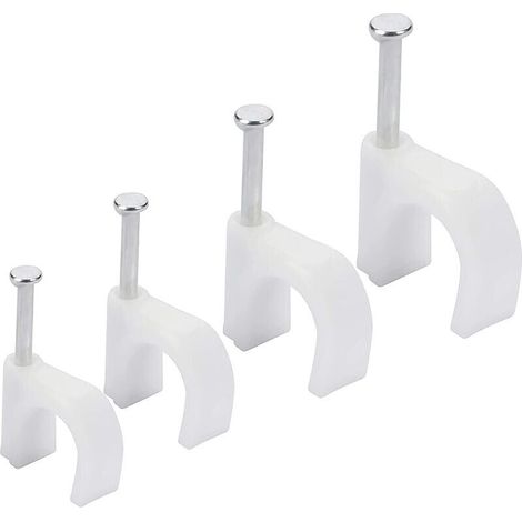 Elektrische Und Ethernet-kabel (400er-pack) - 6 Mm, 7 Mm, 8 Mm, 10 Mm - Kabelbefestigung Mit Eisennägeln Für Cat5, Cat6, Rg6, Rg59, Rj45 & Tv-kabel - Liaiki