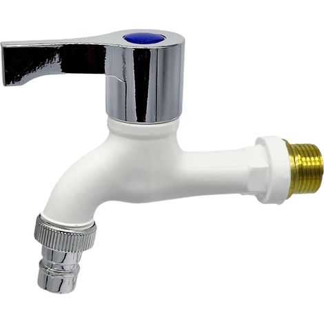 Pp-badezimmerhahn, Waschbeckenarmaturen, 2,0 Mpa Waschtischmischer, Wandwaschbeckenarmatur 1/2 - Weiß