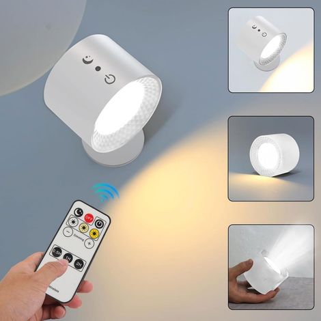 Magnetische Und Drehbare Led-wandleuchten Mit Fernbedienung Und Akku, Touch-steuerung Mit 3 Farben.