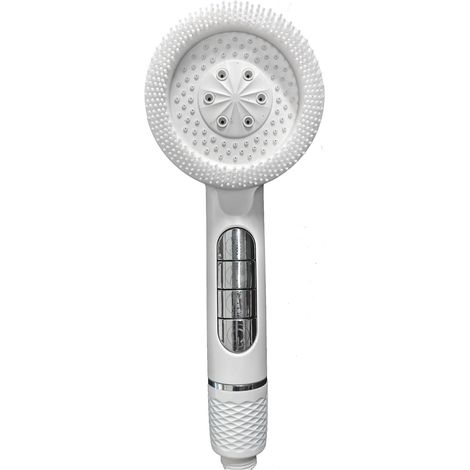 Duschkopf Entkalker Wassersparend Hochdruck Filter 3 + 1 Strahlarten Wassersparfunktion Mit Massagefunktion Sofortstopp Und Tragbarer Duschkopf Mit Filter Weiß