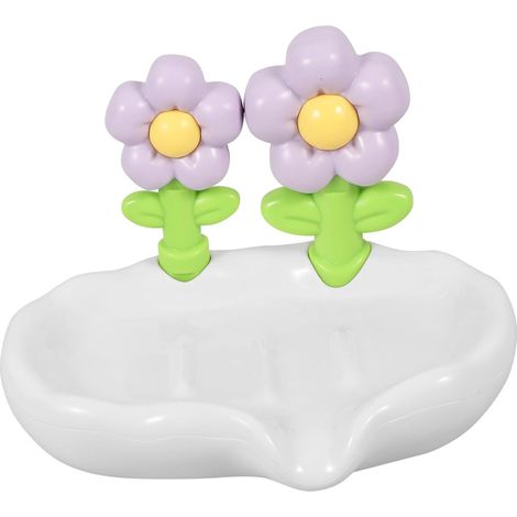 Ständer Für Badezimmer – Marmor-abtropfständer Für Geschirr, Dekorativer Blumenständer Aus Robustem Abs-material