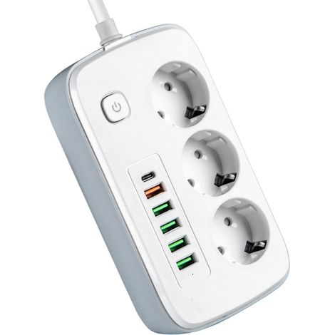 Mehrfachsteckdose 16a + 5 Usb-ports 2a + 3 Aufkleber - Einzigartig - Nf-norm