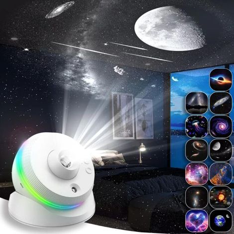 Galaxie-himmel-projektor, 13-in-1 Planetarium-projektor, Galaxy-nachtlicht Mit 360°-rotation, Hd 4k Sternbildprojektion Für Kinderzimmer [energieeffizienzklasse C]