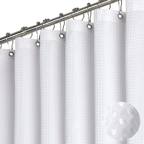 Dickstoff-duschvorhang, Luxuriöser Duschvorhang Für Das Badezimmer, 2 M X 1,8 M, Weiß