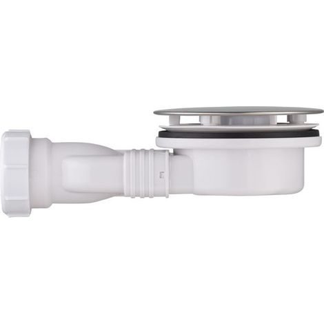 Flache Duschablaufgarnitur, Durchmesser 90 Mm, Für Extraflache Duschwannen, Einbauhöhe 60 Mm, Pvc-abflussrohr 40 Mm, Ablaufleistung 41 Liter/minute