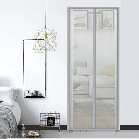 Magnetischer Fliegenvorhang Für Türen, Eleganter Anti-mücken-vorhang Mit Magnetverschluss, Perfekt Für Tür Und Patio, Hält Mücken Und Andere Insekten Ab - Weiß 100x210cm