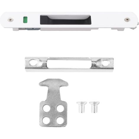 Set Mit 1 Riegel Für Glasschiebetür - Hakenstil - Einbauweise - Weiß