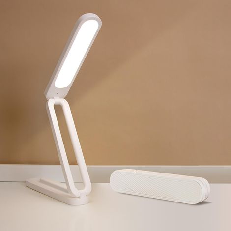 Faltbare Led-schreibtischlampe, Dünne Usb-aufladbare Tischlampe, Leselampe Mit 2400 Mah, 3 Farbmodi Und Stufenloser Dimmung, Tragbare Kleine Schreibtischlampe Für Das Büro