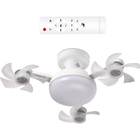 Diskreter Deckenventilator E27, Dimmbare Beleuchtung, Leise Kühlung Für Terrasse Und Veranda.
