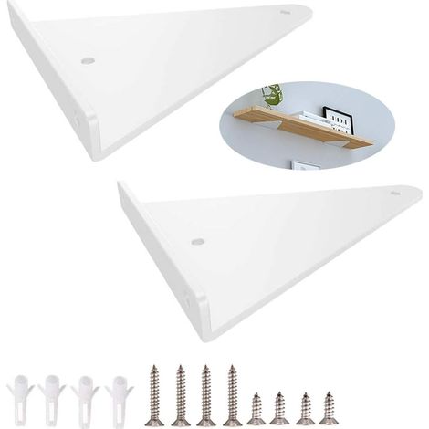 Weiße Regalhalter, 2 Stück, 6 Zoll, Versteckte Regalhalter Für Schwebende Holzregale, Blinde Verdeckte Regalhalter, Schrauben Und Dübel Enthalten.