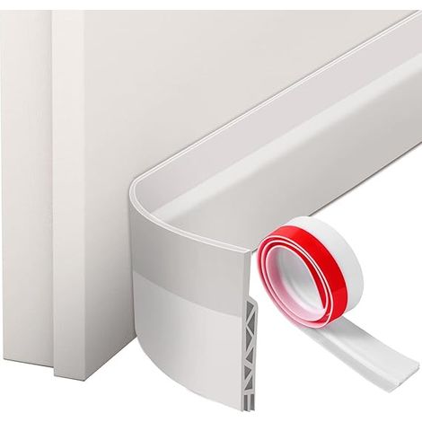 Türdichtung, Weiche Silikon-türschwelle, Schalldämmende Türabdichtung, Kälteisolierende Türdichtung, Weiß 1m X 50mm